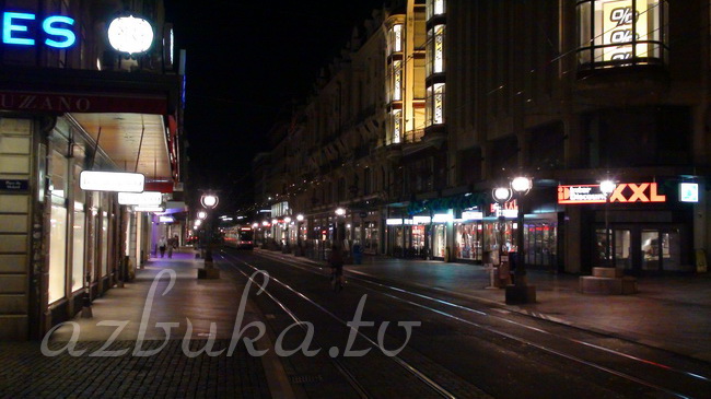 Торговые улицы Женевы на левом берегу