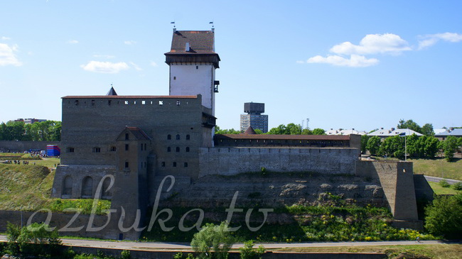 Замок Германа (вид с крепости в Ивангороде)